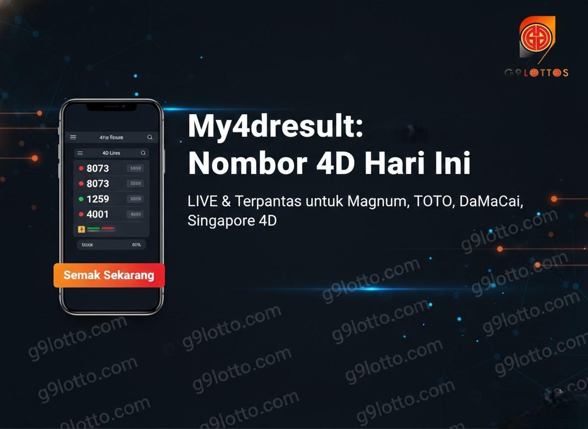 Keputusan my4dresult pada skrin telefon pintar